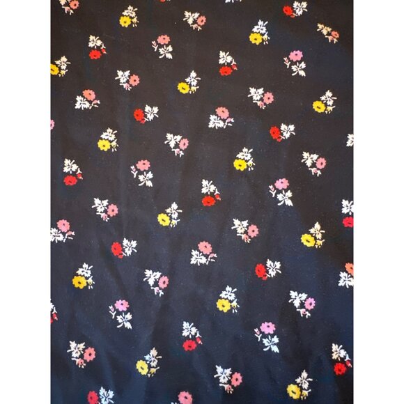 Boden Black Sleeveless Floral Midi Dress Size 10R Cottage Country Summer Coastal - Picture 2 of 6